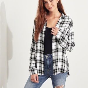 Hollister oversized Flannel Button up Shirt